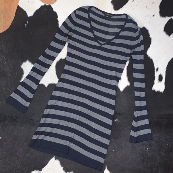 BCBGMAXAZRIA silk cashmere blend striped dress xs - Picture 4 of 12